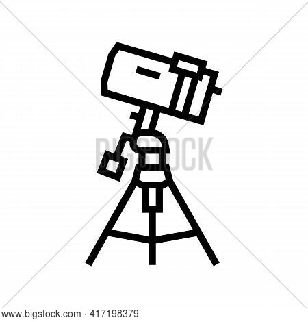 Catadioptric Planetarium Line Icon Vector. Catadioptric Planetarium Sign. Isolated Contour Symbol Bl