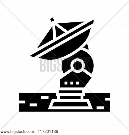 Antenna Radar Planetarium Line Icon Vector. Antenna Radar Planetarium Sign. Isolated Contour Symbol 