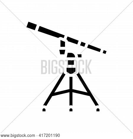 Refractor Planetarium Line Icon Vector. Refractor Planetarium Sign. Isolated Contour Symbol Black Il