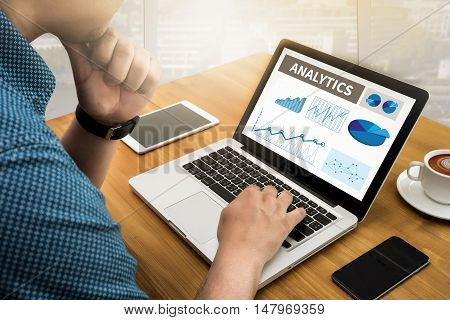 Analytics (analysis Analytic Marketing  Graph Diagram)