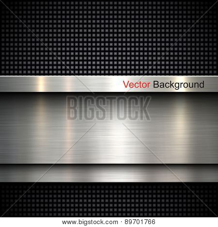 Abstract metal template background design, vector illustration