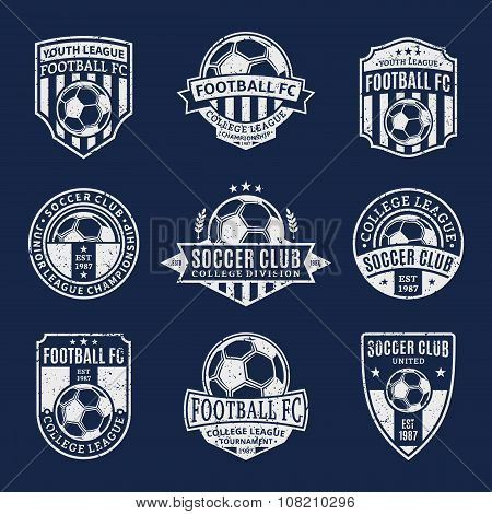 Set Of Soccer Football Club Labels