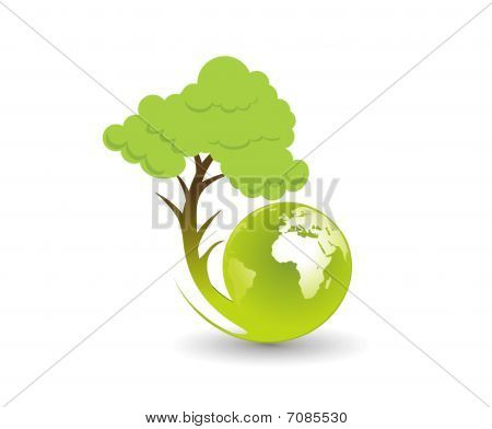 eco globe illustration