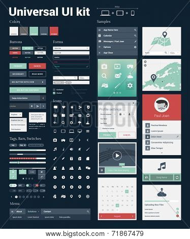 Universal UI Kit for designing websites & mobile apps