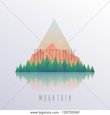 vector illustration of mountain, mountain logo, mountain design, mountain concept, creative mountain