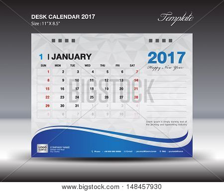 january Desk Calendar 2017 templajanuary Desk Calendar 2017 template flyer design business flyer polygon backgroundte flyer design business flyer