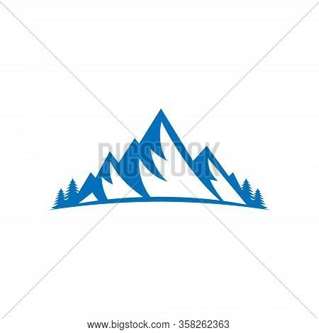 Mountains. Mountain logo vector. Mountain icon vector. Mountain icon. Mountains logo. Mountain logo template. Mountains logo design. Mountains emblem logo. Mountains logo vector illustration for Outdoor Adventure.