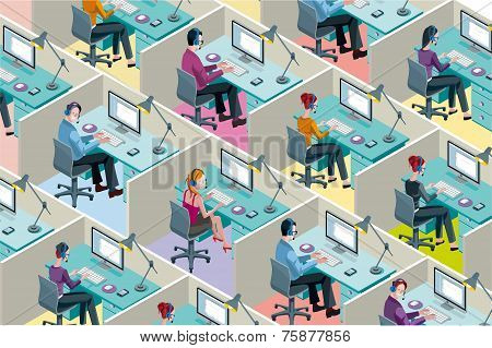 Isometric Office Cubicles