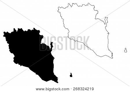 Pahang (states And Federal Territories Of Malaysia, Federation Of Malaysia) Map Vector Illustration,