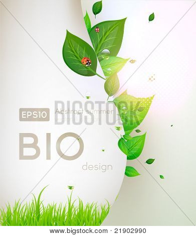 bio concept design eco friendly for summer floral banner