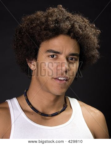 Serious Looking African American Man