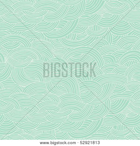 Seamless abstract hand-drawn pattern, waves background. Seamless pattern can be used for wallpaper, pattern fills, web page background,surface textures. Gorgeous seamless floral background