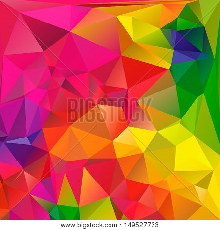 Colorful swirl rainbow polygon background. Colorful abstract vector. Abstract rainbow color Triangle Geometrical Background, Rainbow polygon swirl design. Rainbow Colorful swirl rainbow polygon.