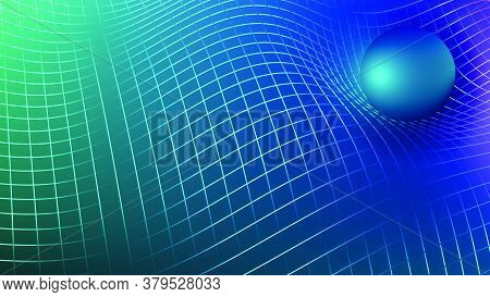 Gravity, Gravitational Waves Concept. Physical And Technology Background. Design With Gravity Grid A