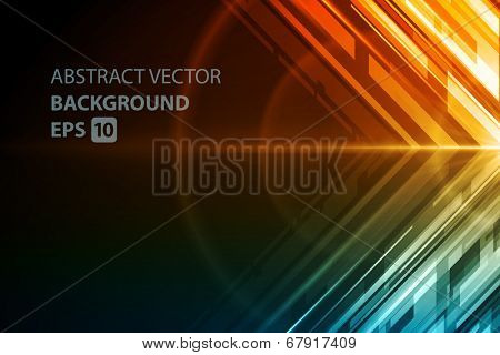 Abstract vector background. Technology geometric lines design.