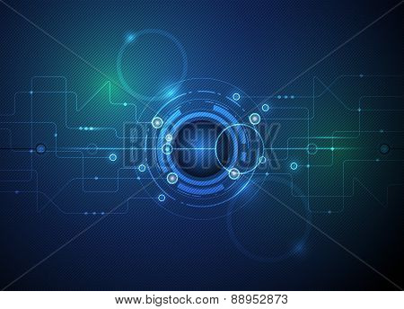 Vector Illustration Abstract Futuristic Circuit Board