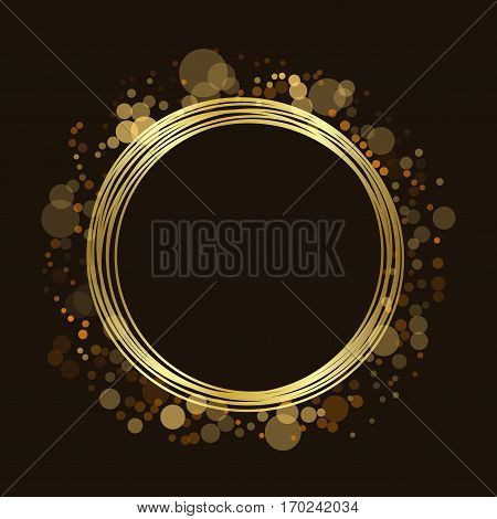 Gold Circle Glitter Background