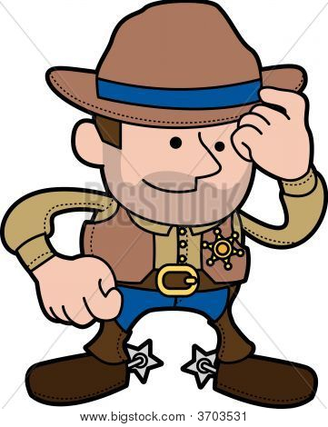 Illustration Of Cowboy Sheriff