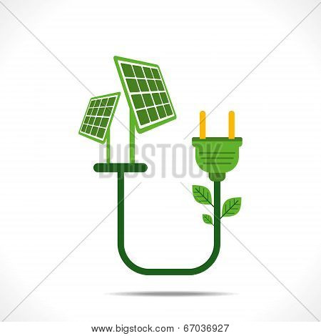 green energy by solar energy concept