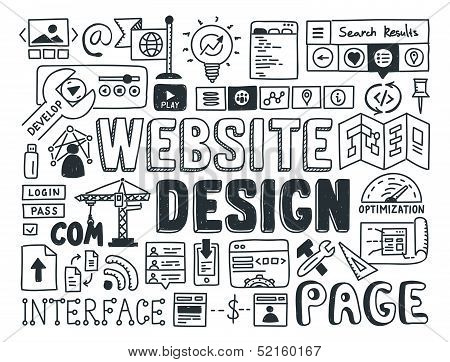 Website Design Doodle Elements