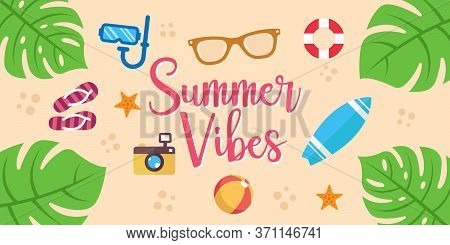 Summer. Summer vector. Summer holiday vector. Summer vector background. Summer vector illustration. Summer holiday design. Summer time. Summer Day vector. Summer Season vector illustration for banner, poster, invitation, party design template.