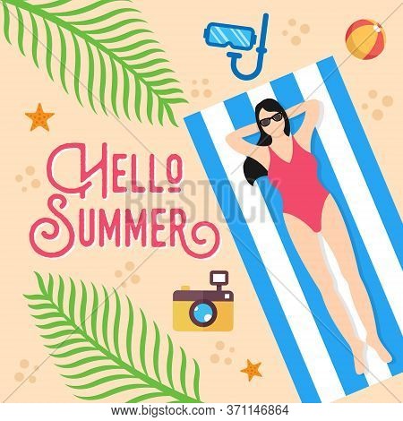 Summer. Summer vector. Summer holiday vector. Summer vector background. Summer vector illustration. Summer holiday design. Summer time. Summer Day vector. Summer Season vector illustration for banner, poster, invitation, party design template.