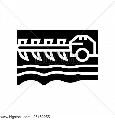 Agricultural Techincs Cultivator Glyph Icon Vector. Agricultural Techincs Cultivator Sign. Isolated 