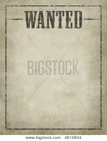 Wanted Poster Aged