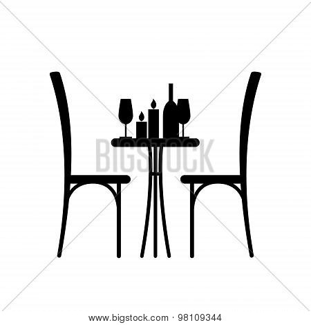 Table In The Restaurant For Two