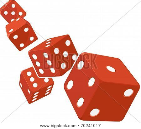 Dice Rolling with White Background