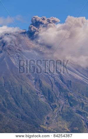 Powerful Day Explosion Of Tungurahua, Is An Active Strato Volcano Located In The Cordillera Oriental Of Ecuador