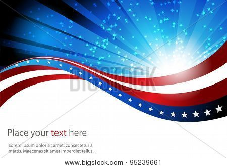 American flag, abstract background of the