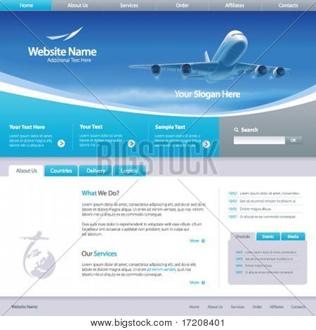 Web site design template 6, vector