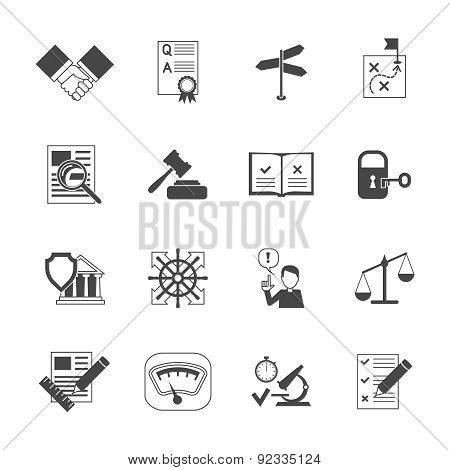 Legal Compliance Icons Set