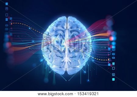 Big Data Futuristic Visualization Abstract Illustration