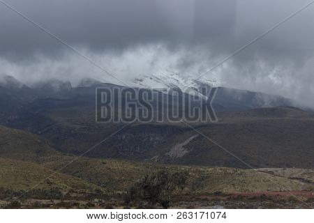 View On The Strato Vulcano Cotopaxi, Ecuador