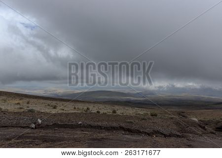 View On The Strato Vulcano Cotopaxi, Ecuador