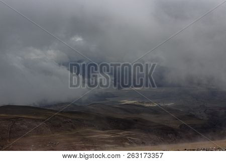 View On The Strato Vulcano Cotopaxi, Ecuador