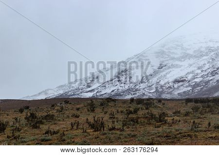 View On The Strato Vulcano Cotopaxi, Ecuador