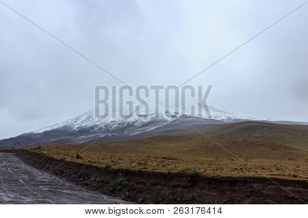 View On The Strato Vulcano Cotopaxi, Ecuador