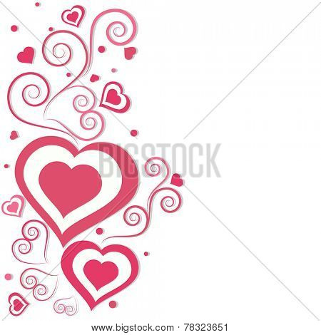 Floral and pink hearts decorated beautiful greeting card design with space for your message for Valentine's Day and other occasion celebration.