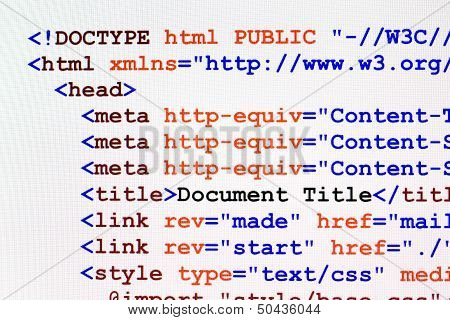 Html Web Page Code Front View