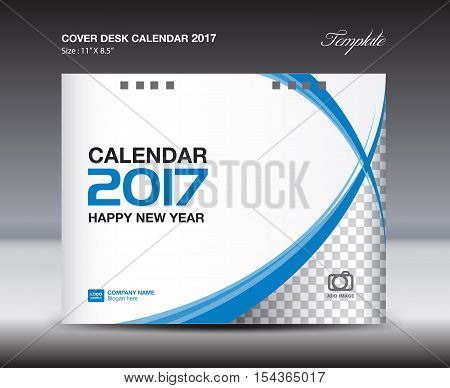 Cover Desk Calendar 2017 Design Template, Calendar 2017 year, cover design, happy new year 2017