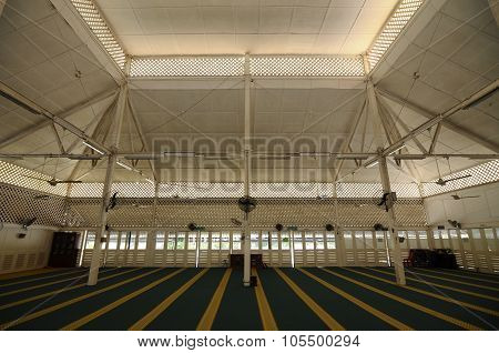 Interior of Masjid Tanjung Api at Kuantan, Malaysia