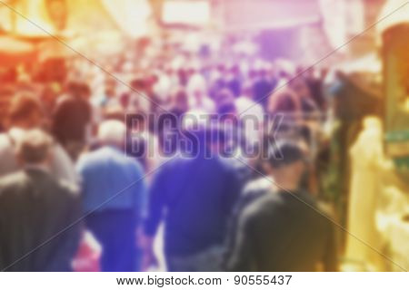 Blur Crowd Of Peole Concept