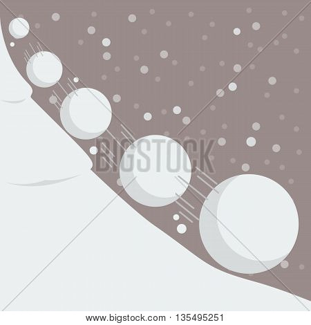 Snowball effect concept. Vector Illustration flat style