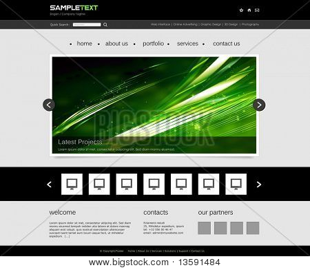 Vector Website Design Template