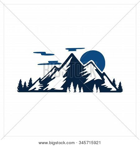 Mountain Logo, Mountain Logo Vector, Hills Logo, Mountain Symbol, Mountain Icon, Mountain Logo Templ