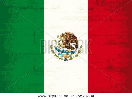 Mexican grunge Flag. A mexican flag with a texture