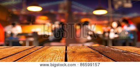 Coffee Shop Blur Background With Bokeh Image